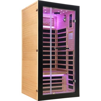 Single-Person Infrared Sauna | Starlight Ceiling & Carbon Heat