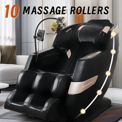 Zero-Gravity Full-Body Air Pressure Massage Chair with Bluetooth Speakers