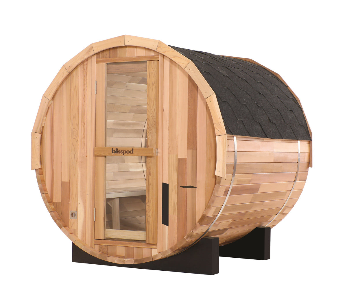 Blisspod Prague Canadian Red Cedar Barrel Sauna – 4–6 Person