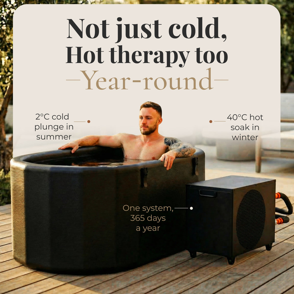 XXL Inflatable Cold Plunge Tub – 216 Gallon Chiller-Ready Design