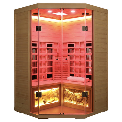 5-Person Hemlock Far-Infrared S Model Sauna with Low-EMF Heating