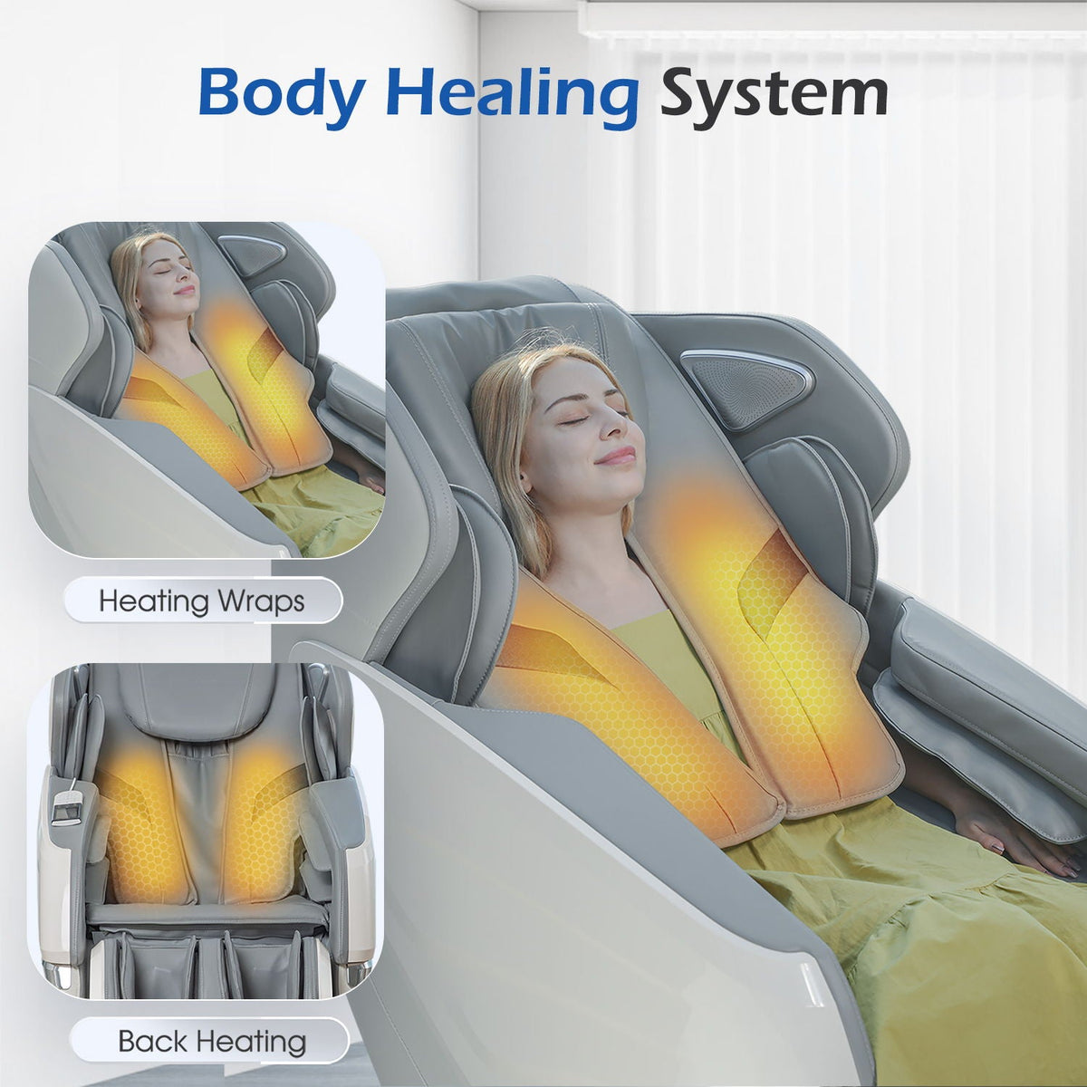 Bosscare GR8686 3D SL-Track Zero-Gravity Massage Chair with AI Voice and App Control – Gray