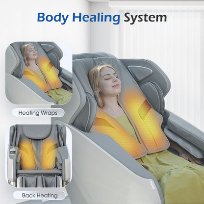Bosscare GR8686 3D SL-Track Zero-Gravity Massage Chair with AI Voice and App Control – Gray