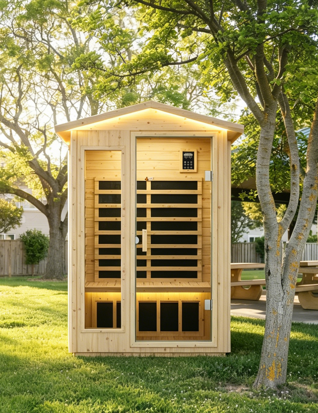 XY-902VY 1850W Two-Person Far-Infrared Sauna with Bluetooth