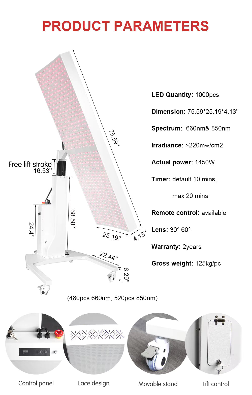 VitalGlow Multi-Spectrum Red Light Table & Full-Body Panel System