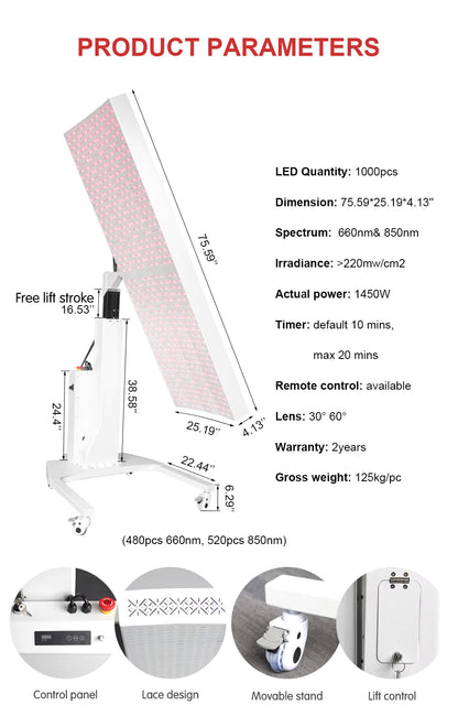 VitalGlow Multi-Spectrum Red Light Table & Full-Body Panel System